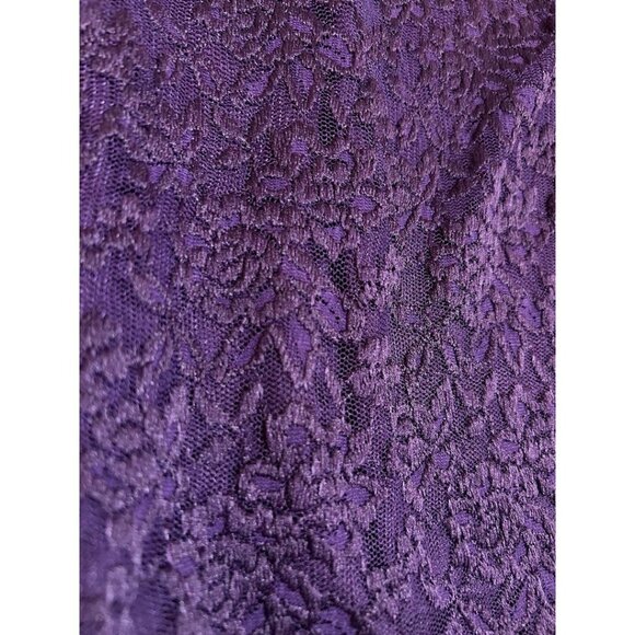 Christopher & Banks Women's Purple Lace 3/4 Sleeve Top L Formal‎ - Picture 7 of 8